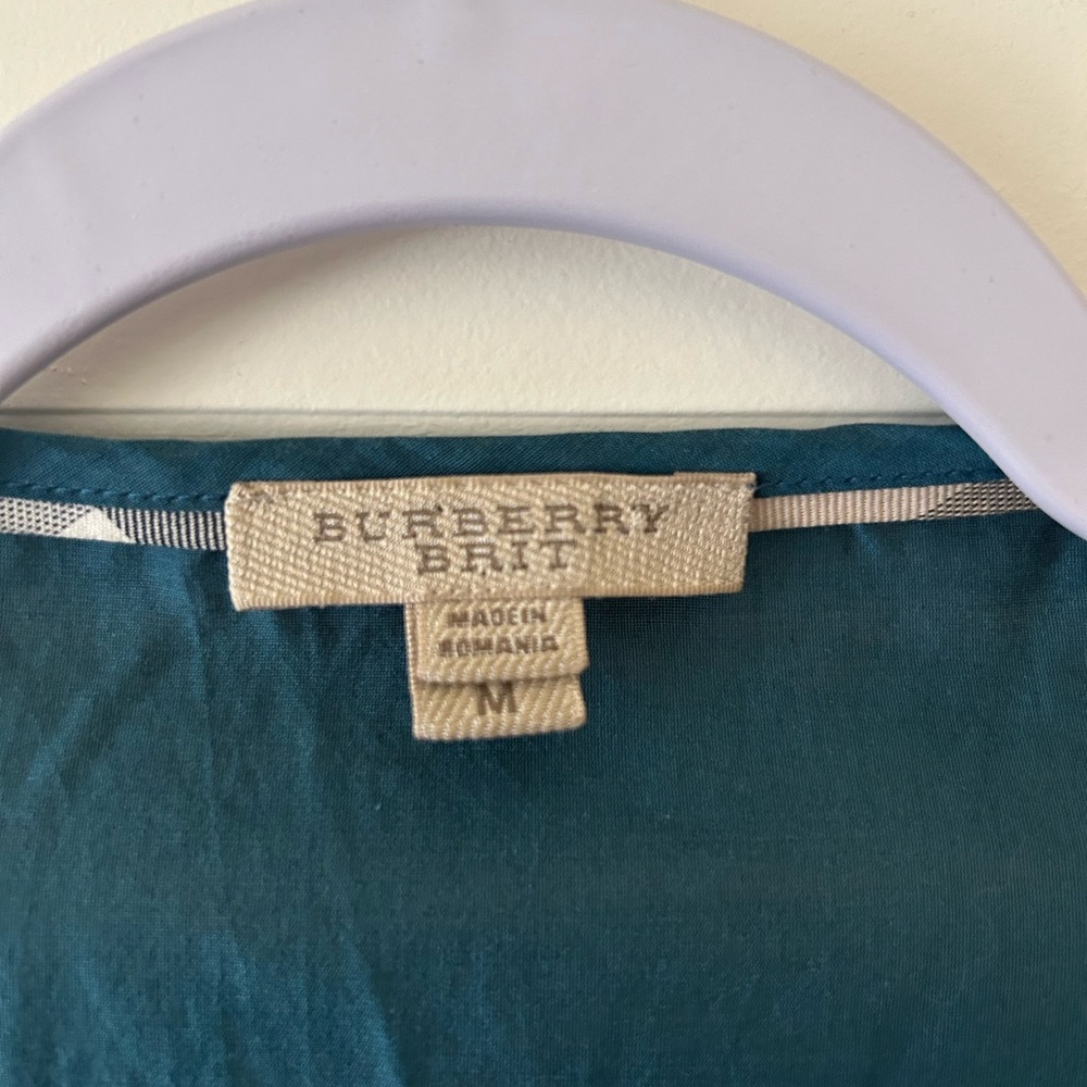 Burberry Brit Teal Scoop-Neck Button Blouse (Size M) - Picture 5 of 10